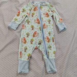 Free Birdees Light Blue Animal Print One Piece Size Newborn